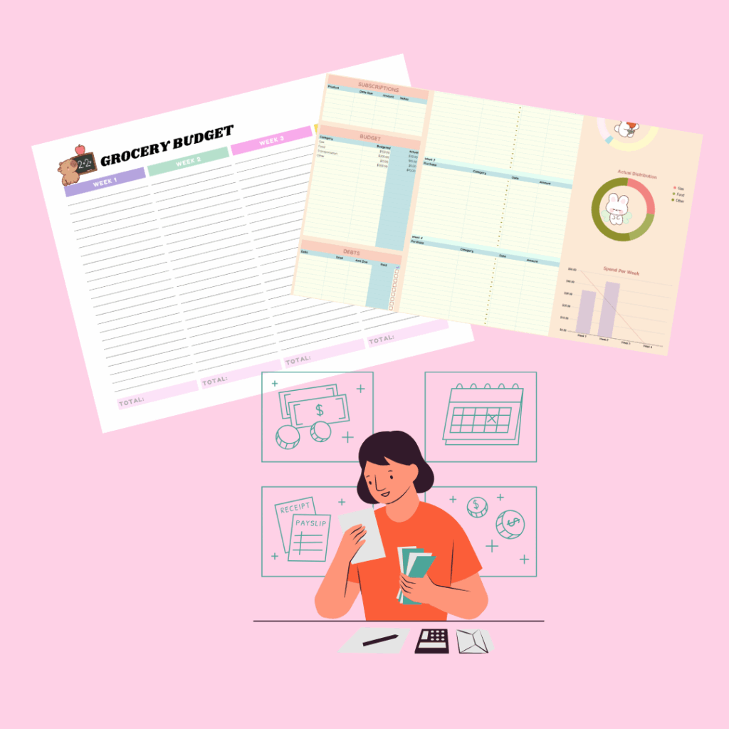 budget-conscious parents budgeting sheets